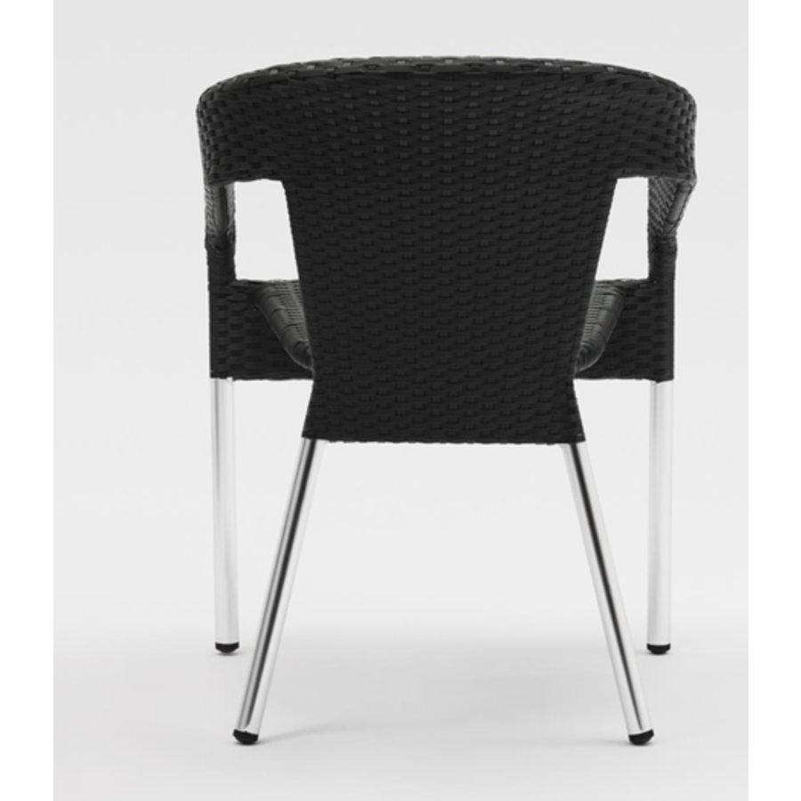 Luxury Rattan Chairs Black | set of 4 pieces