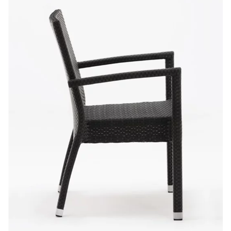 Luxury Rattan Chair Black | set 4 pcs