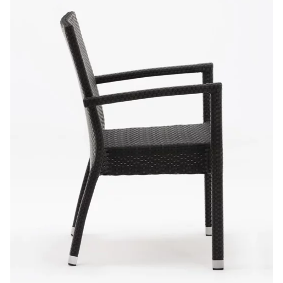 Luxury Rattan Chair Black | set of 4 pieces