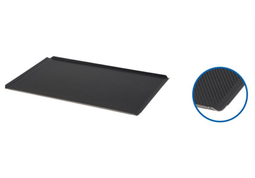  HorecaTraders Plaque de cuisson en téflon avec coins ouverts | 600 x 400 mm | 2 variantes 