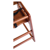 Chaise haute d'accueil marron foncé - EMPILABLE