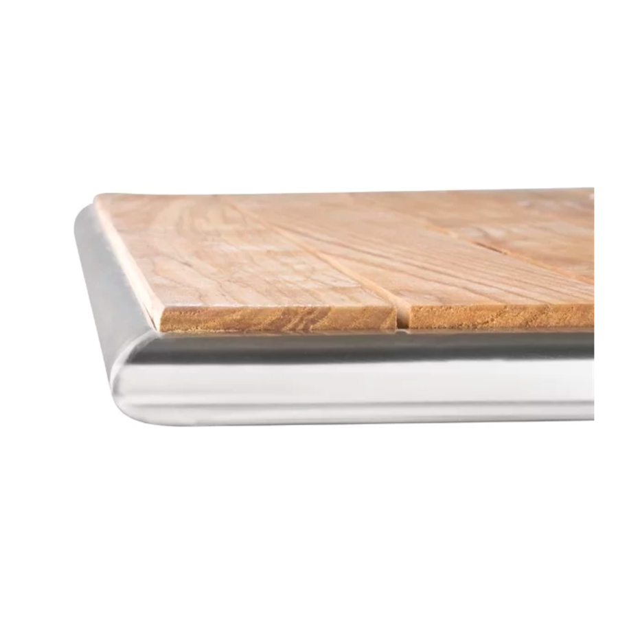 Tafel vierkant met houten blad | 60x60cm
