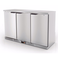 Réfrigérateur de bar en acier inoxydable forcé | 3 formats