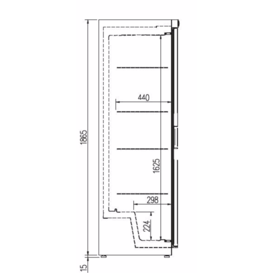 Kühlschrank mit Zwangszugang und Glastür | 2 Formate