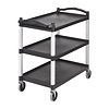 Cambro Chariot de service en plastique | 3 feuilles | Noir | max. 180 kg