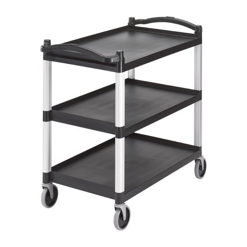  Cambro Chariot de service en plastique | 3 feuilles | Noir | max. 180 kg 