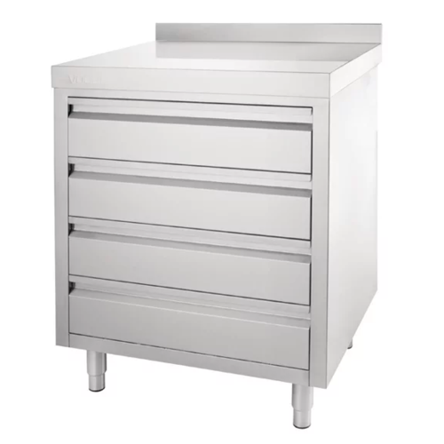  Vogue Stainless steel workbench with 4 drawers 