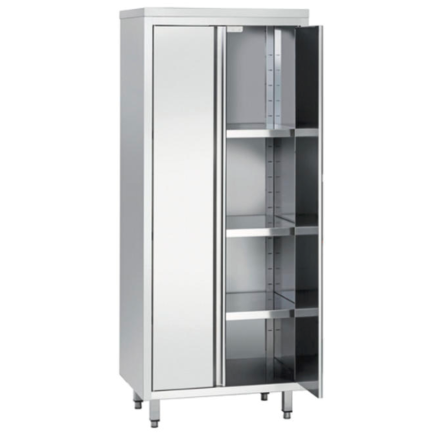 Crockery cabinet | 3 shelves | stainless steel | 800x600x2000mm