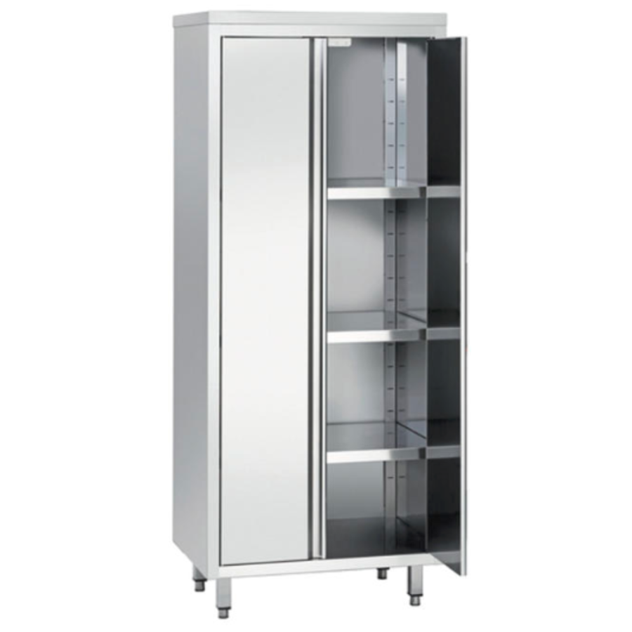 Geschirrschrank | 3 Auflageböden | Edelstahl | 800 x 600 x 2000 mm