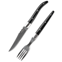 ACR Negro Steak Forks | 6 pieces | Black