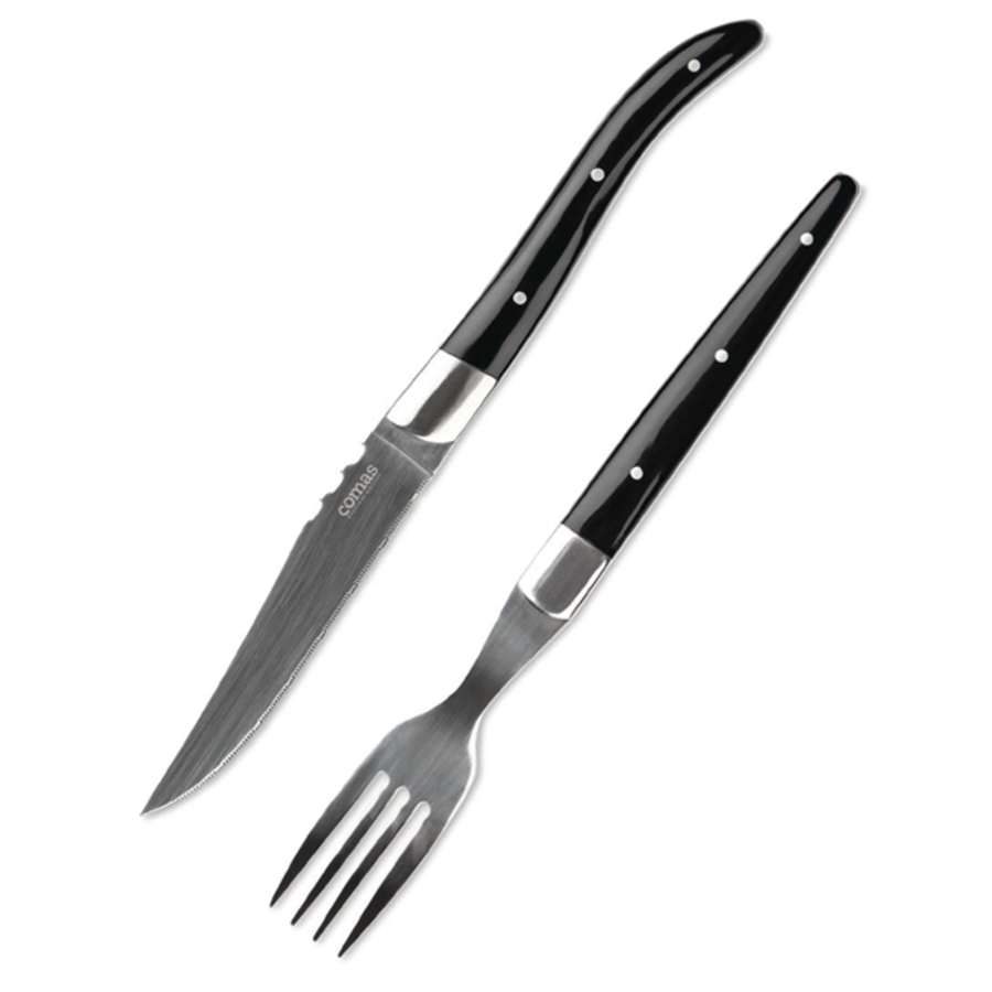 Couteaux à steak ACR Negro | 6 pièces | Noir