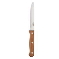 Steak Knives with Round Tip | 12 Pieces | Wood