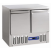 HorecaTraders Établi de congélation en acier inoxydable | 2 portes | 240 litres