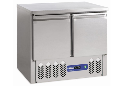  HorecaTraders Freezer workbench Stainless steel | 2 doors | 240 liters 