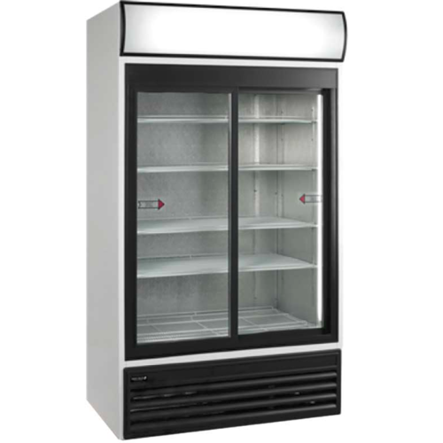  HorecaTraders Glass door refrigerator sliding doors | 700 liters 