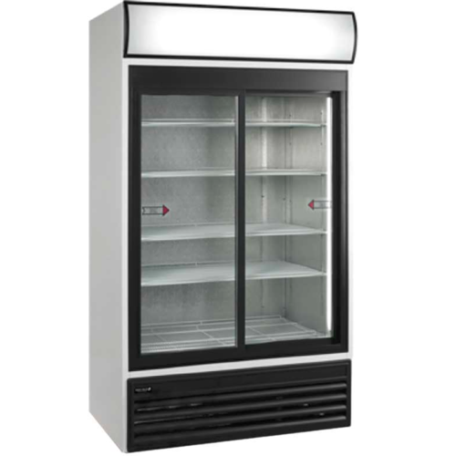  HorecaTraders Portes coulissantes de réfrigérateur à portes vitrées | 700 litres 