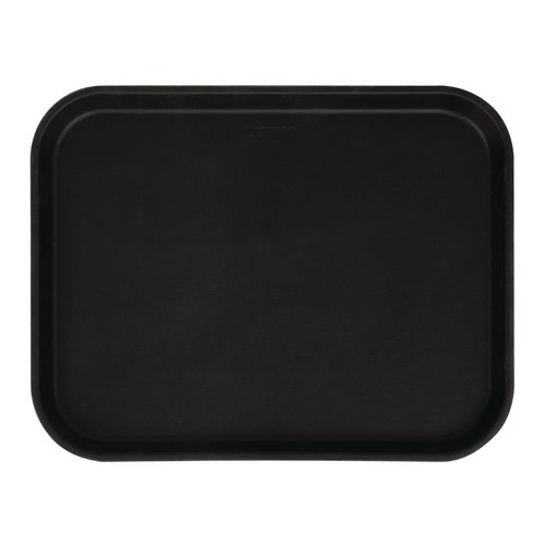  Cambro plateau rectangulaire antidérapant en fibre de verre | noir | 45,7 cm 