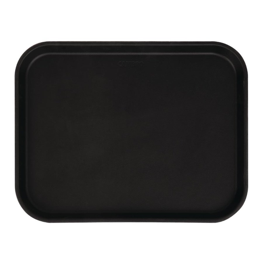 rechthoekig antislip glasvezel dienblad | zwart | 45,7 cm