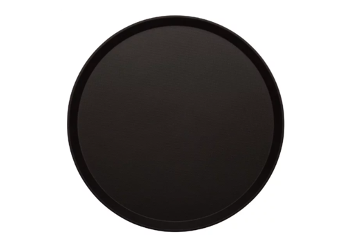  Cambro Plateau rond antidérapant en fibre de verre noir 