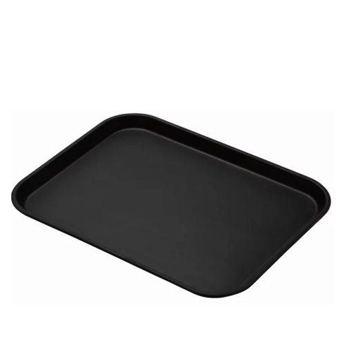  Cambro Plateau rectangulaire antidérapant en fibre de verre noir | 45,7 x 35,5 cm 