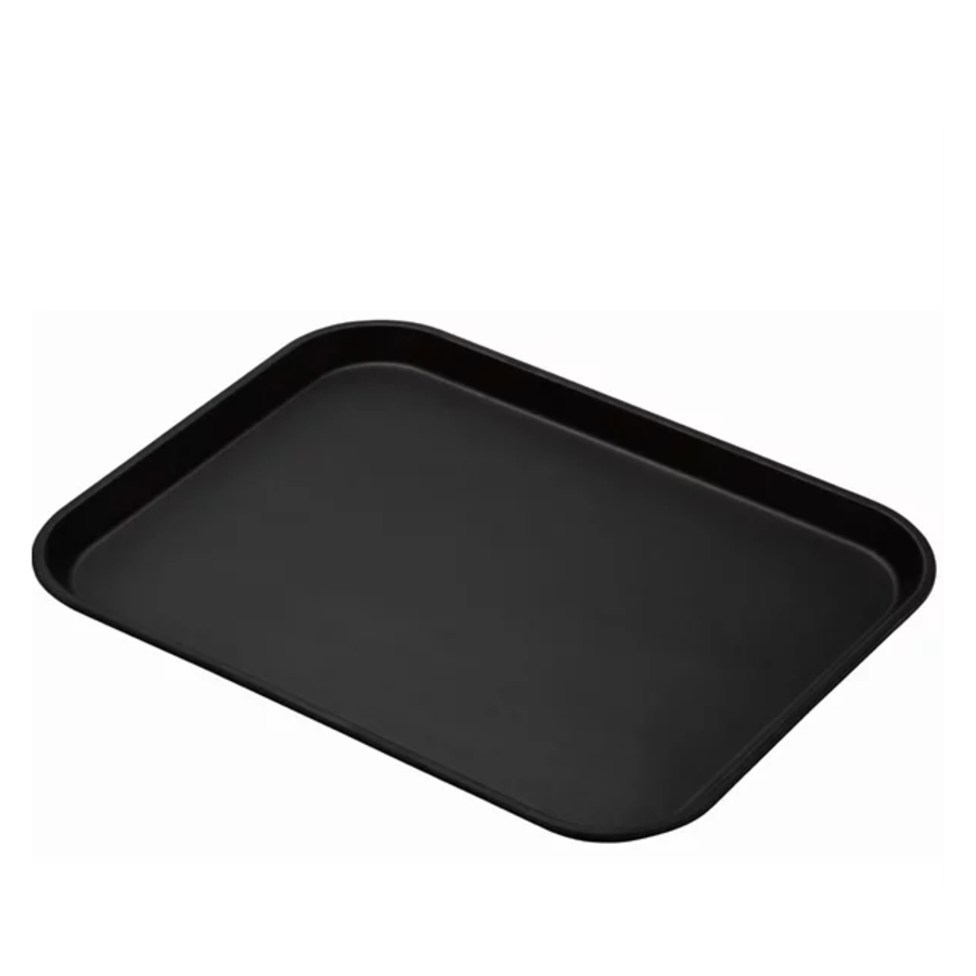 Rectangular Non-slip Fiberglass Tray Black | 45.7 x 35.5 cm