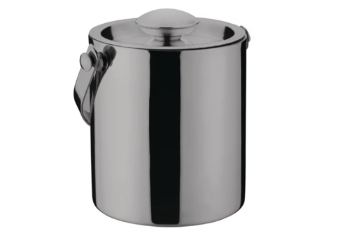  Olympia Double-walled Ice Bucket with Lid | 1 liter black 
