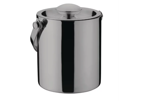  Olympia Seau à glace à double paroi avec couvercle | 1 litre noir 