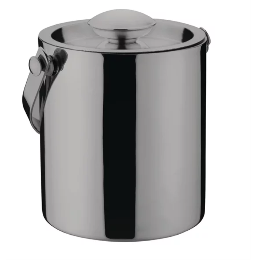 Double-walled Ice Bucket with Lid | 1 liter black