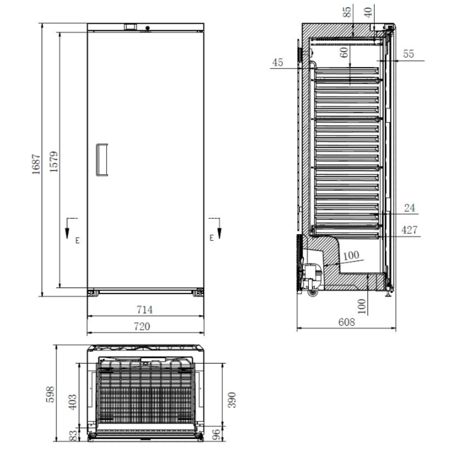 Congélateur Forcé Bakers | 265 L