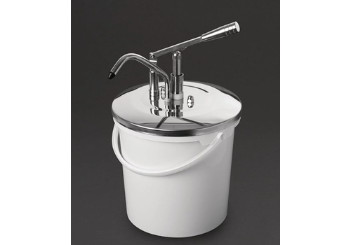  HorecaTraders Distributeur de sauce à levier | acier inoxydable | 10 litres 
