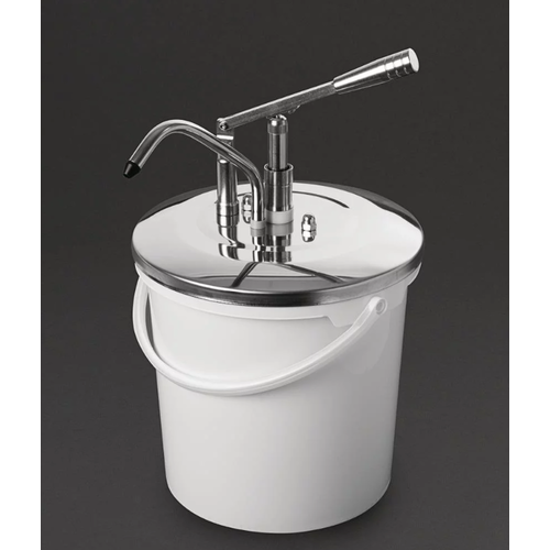  HorecaTraders Distributeur de sauce à levier | acier inoxydable | 10 litres 
