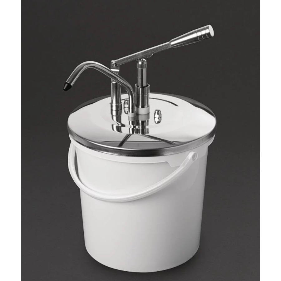 Distributeur de sauce à levier | acier inoxydable | 10 litres