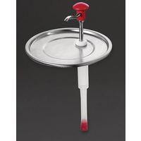 Distributeur de sauce en acier inoxydable avec pompe | 10 litres