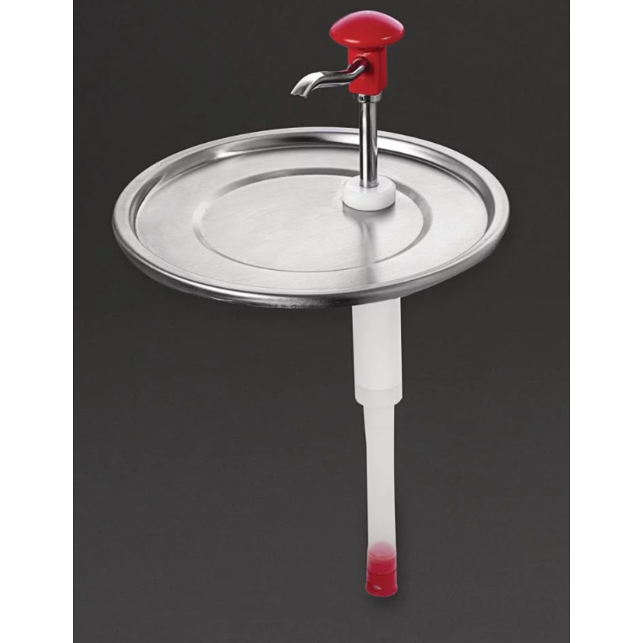 Distributeur de sauce en acier inoxydable avec pompe | 10 litres