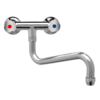 HorecaTraders Duobloc wall-mounted mixer taps