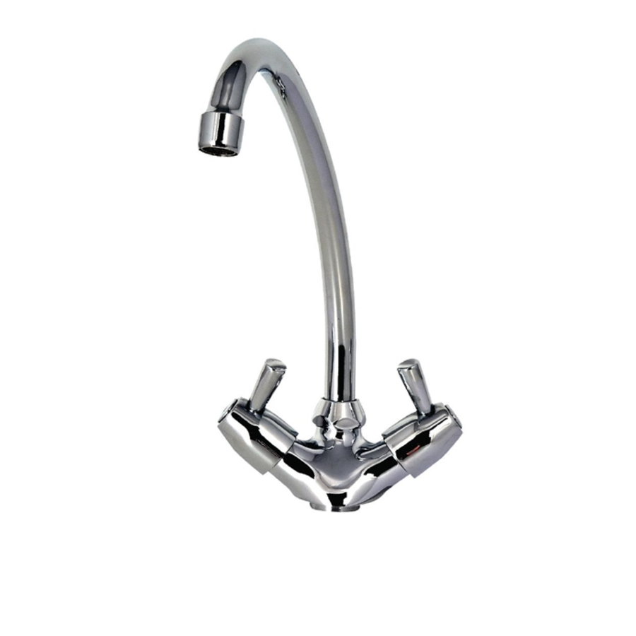 Monobloc mixer tap 90 degree levers