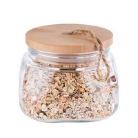 Glass jar with wooden lid (3 sizes)