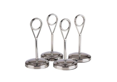  APS Porte-numéros de table en acier inoxydable | 10,5 cm (3 couleurs) 