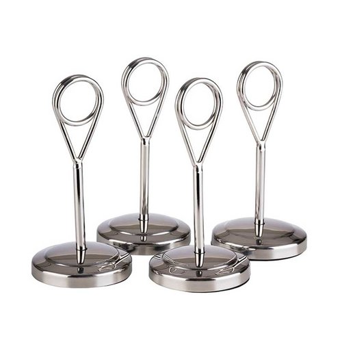  APS Porte-numéros de table en acier inoxydable | 10,5 cm (3 couleurs) 