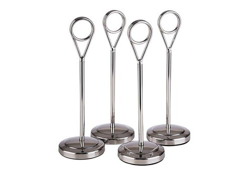  APS Porte-numéros de table en acier inoxydable | 15,5 cm (3 couleurs) 