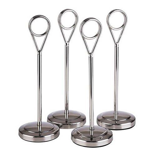  APS Porte-numéros de table en acier inoxydable | 15,5 cm (3 couleurs) 