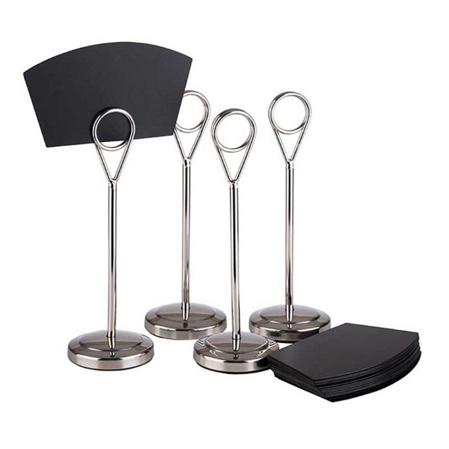 Porte-numéros de table en acier inoxydable | 15,5 cm (3 couleurs)