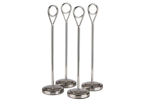  APS Porte-numéros de table en acier inoxydable | 20,5 cm (3 couleurs) 