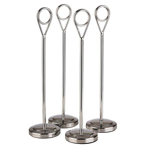  APS Porte-numéros de table en acier inoxydable | 20,5 cm (3 couleurs) 