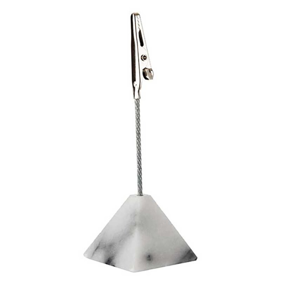 Porte-numéro de table en marbre | Blanc (2 formes)