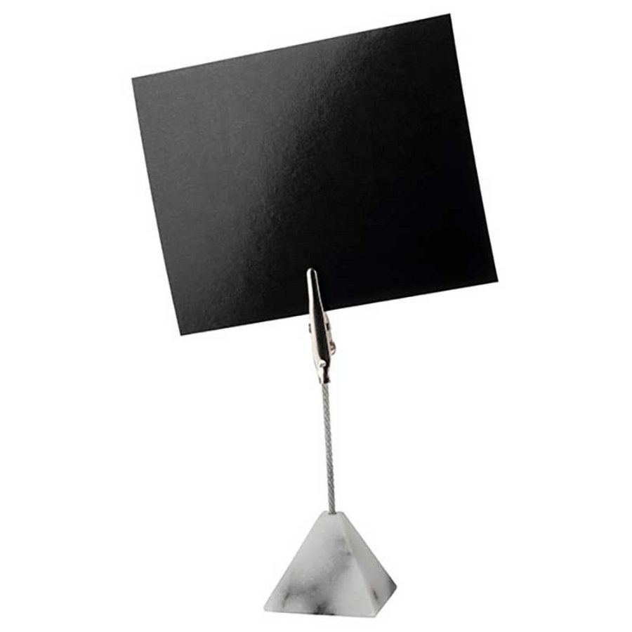 Porte-numéro de table en marbre | Blanc (2 formes)