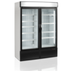 HorecaTraders Steel Display Freezer with two glass doors 984 liters