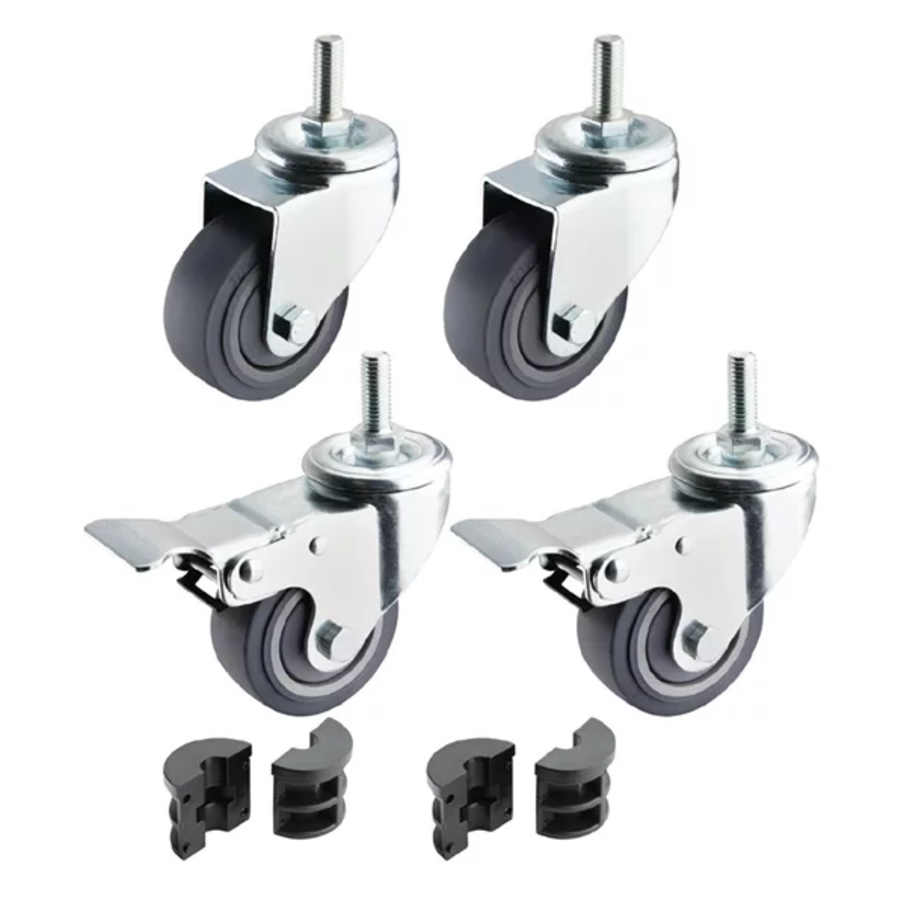 Wheels for stainless steel work tables (4 pieces)