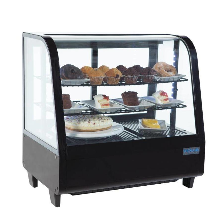 Kühlvitrine - Tischvitrine - schwarz 100 Liter