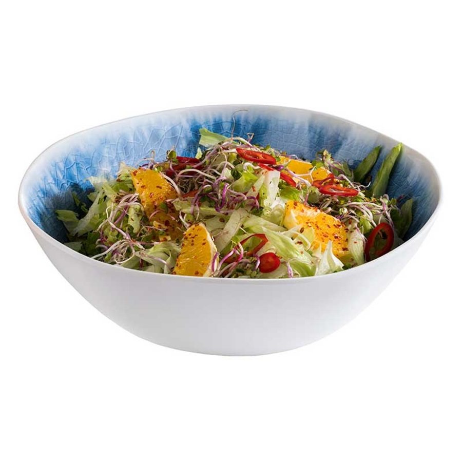 Melamine Serve Bowl 2 Formats Blue ocean line